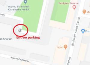 Location de Parking abrité : 3 Rue Maryse Bastie, 95200 Sarcelles, France